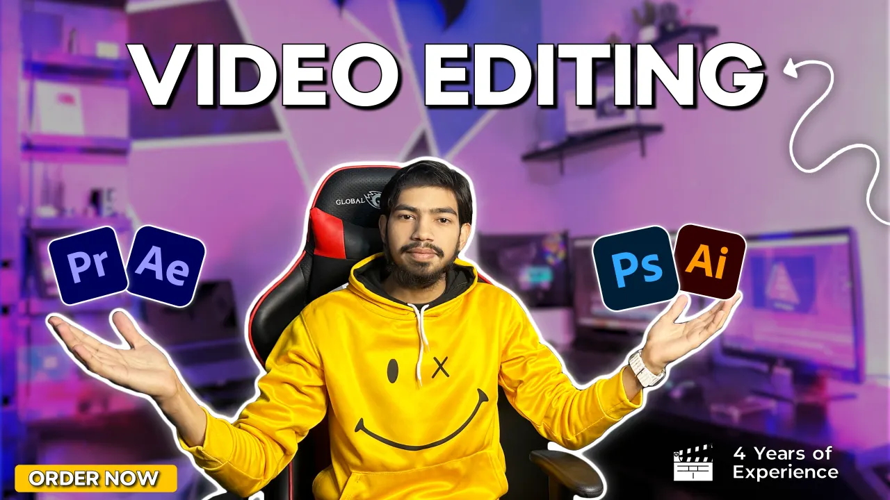 Commercial and advertisement video editing showreel placeholder